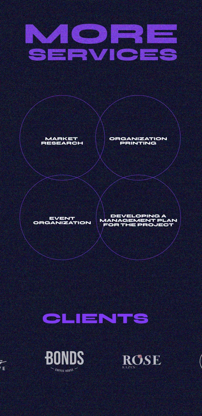 Conceit Agency phone user interface